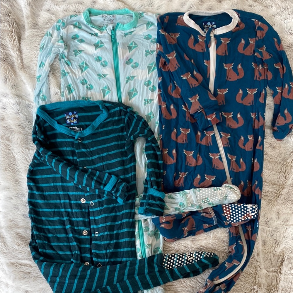 Kickee Pants lot of Pajamas 6-12mos